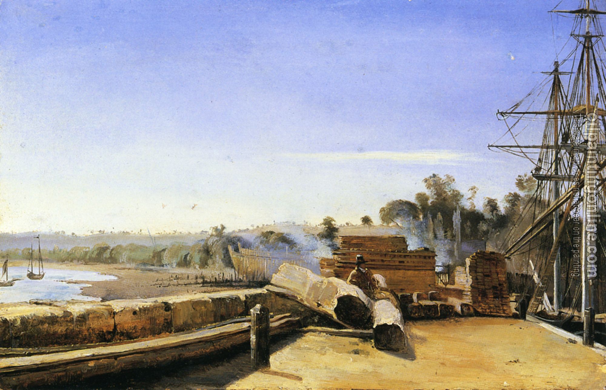 Corot, Jean-Baptiste-Camille - Shipyard in Honfleur